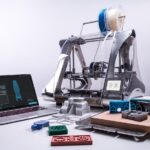 3d printer near the laptop
