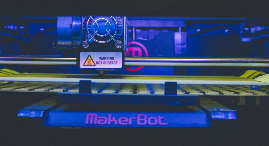 close photo of printing process