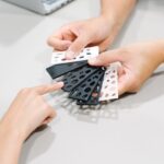 person choosing the 3d material